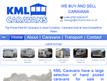 Tablet Screenshot of kmlcaravans.co.uk